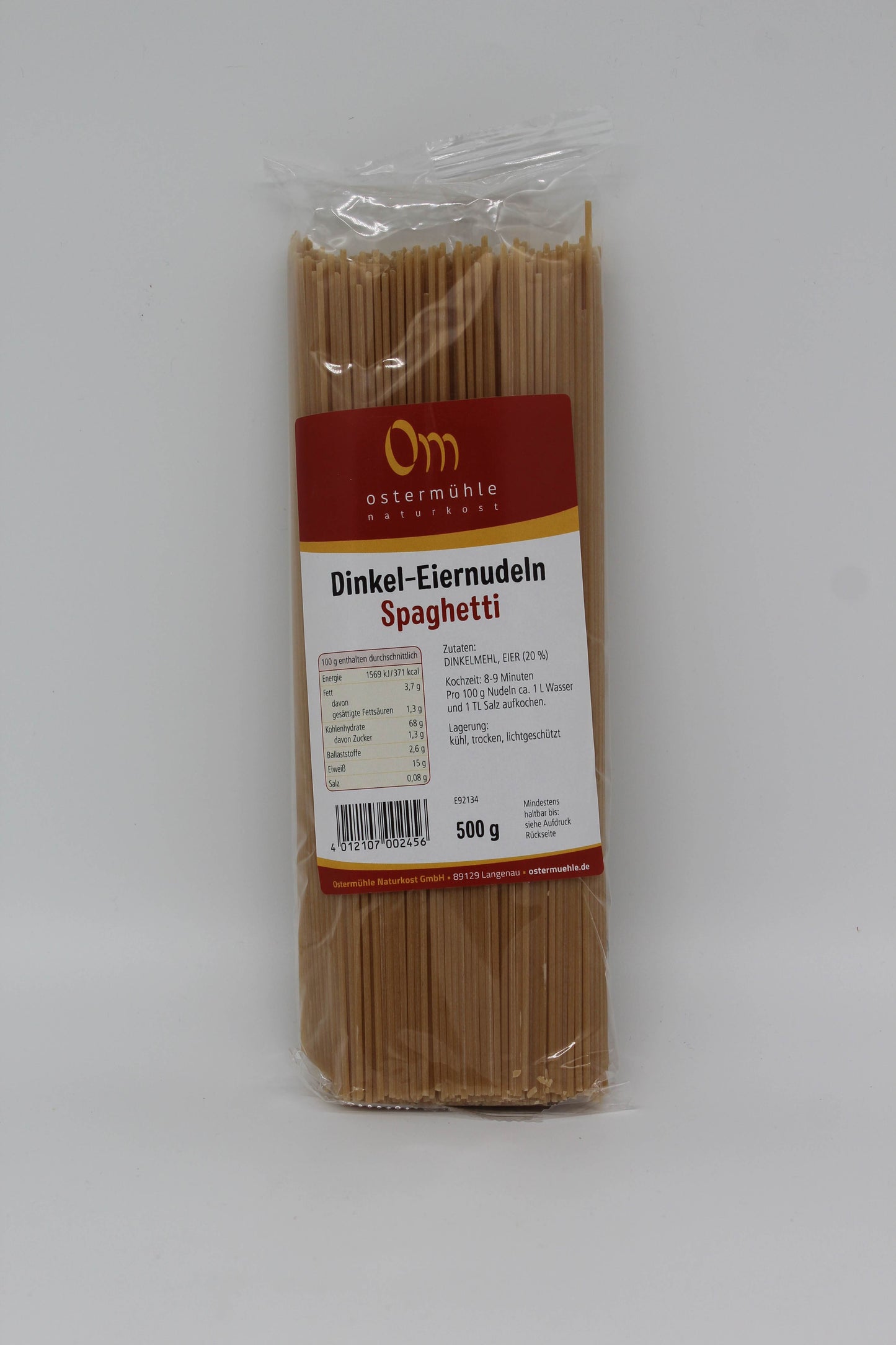 Dinkelnudeln mit Ei 500g, versch. Formen