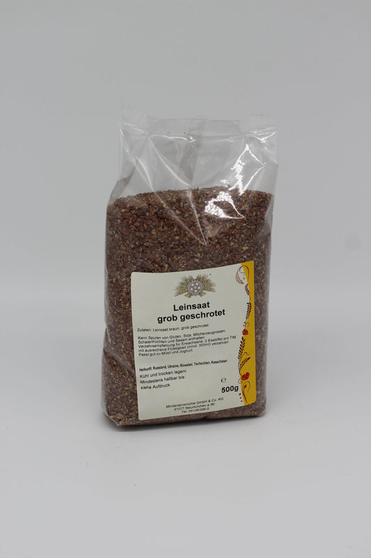 Leinsamen geschrotet