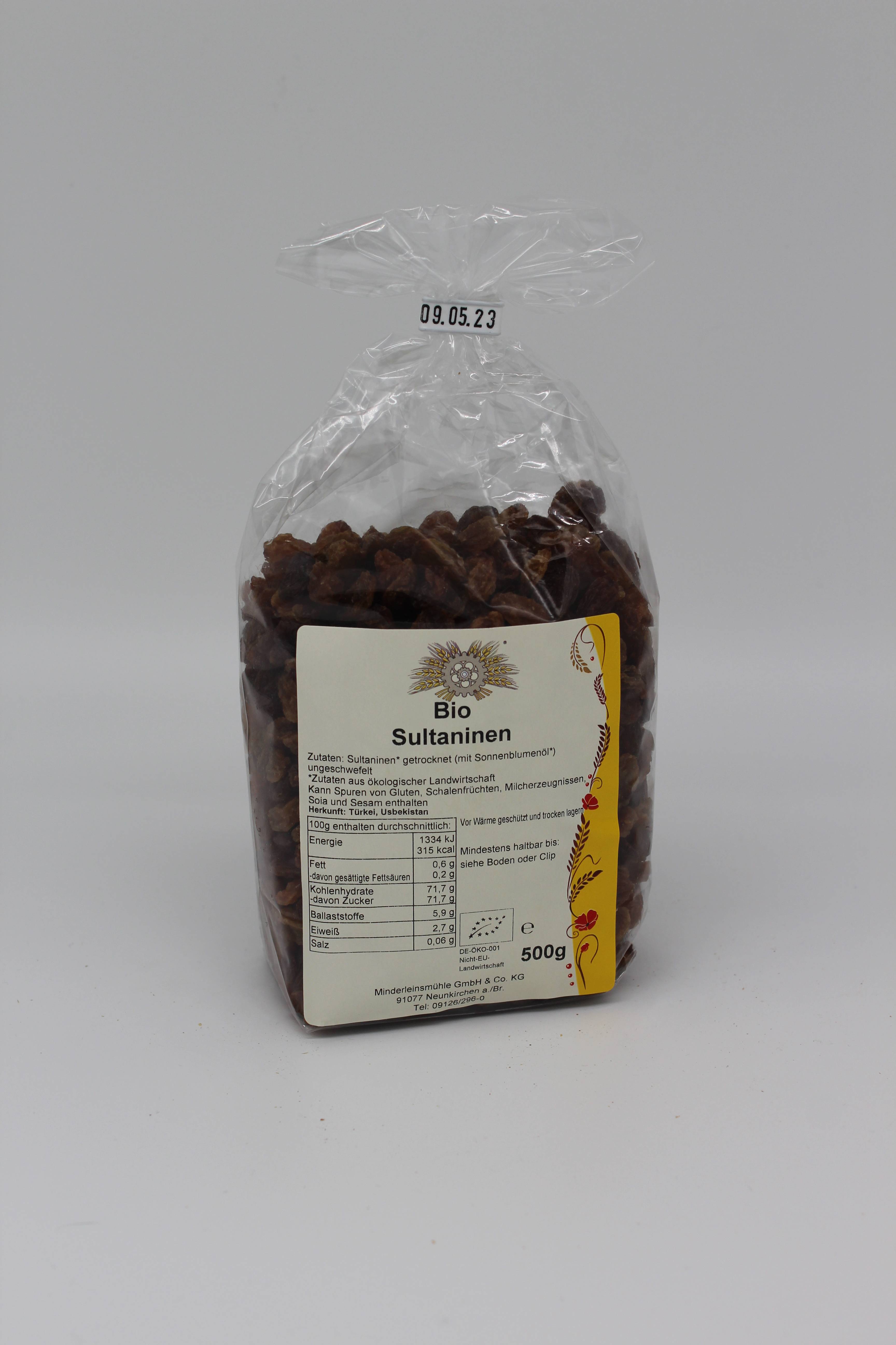 Bio Sultaninen ungeschwefelt 500g – Mehlothek Bio Sultaninen ungeschwefelt 500g – Mehlothek