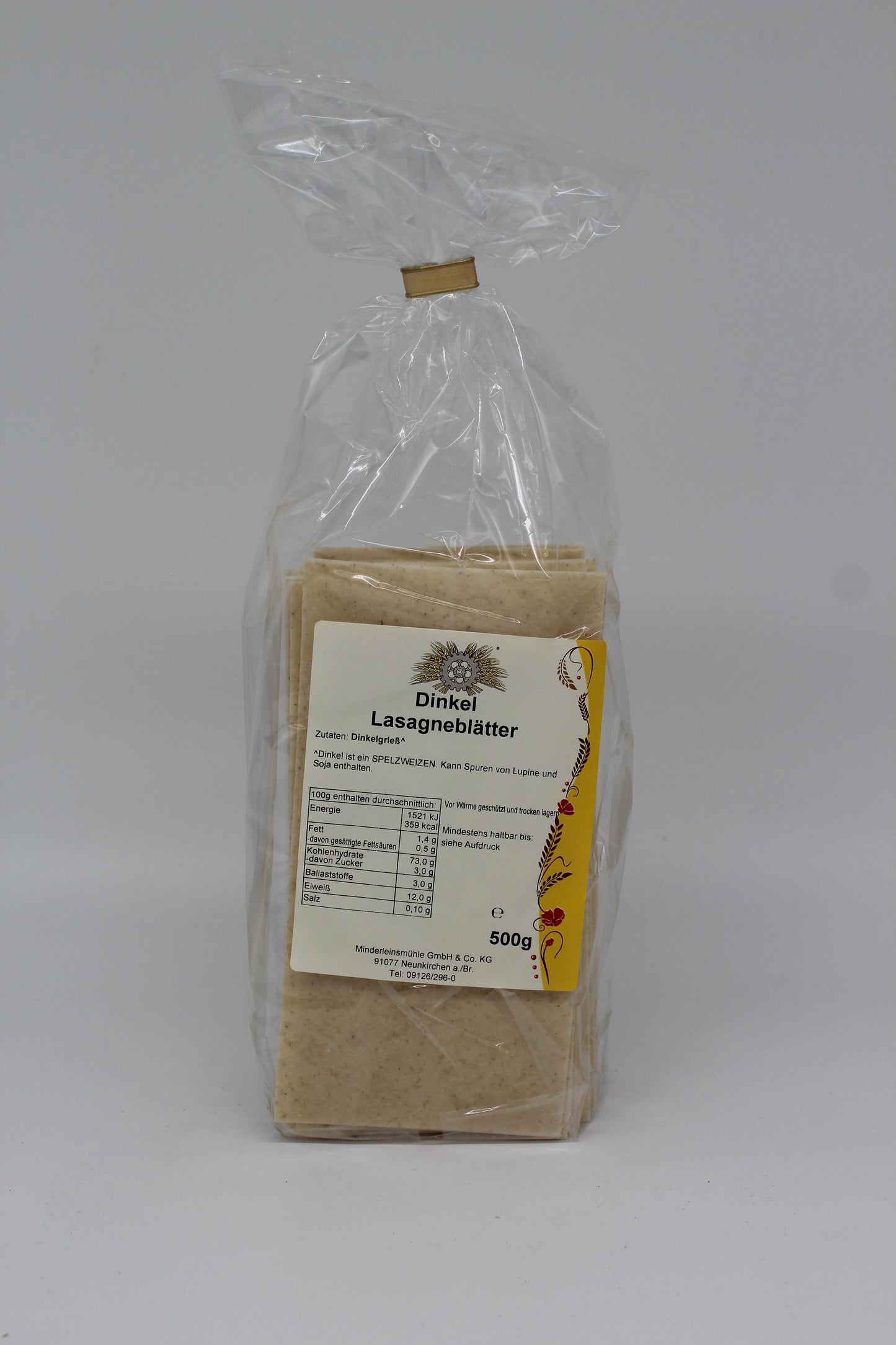 Dinkel Lasagne Blätter 500 g